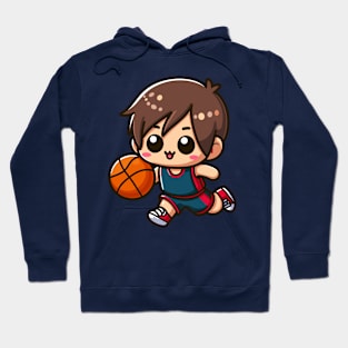 Kawaii Boy Basketball Player Hoodie